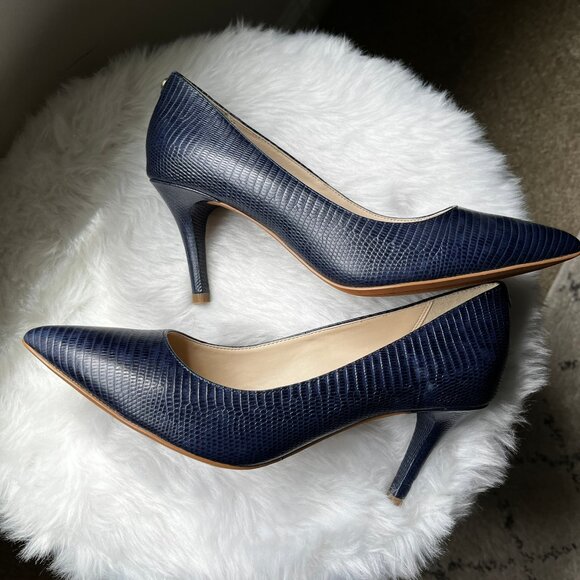 Cole Haan Shoes - Like new! Cole Haan Gemma Logo Blue Heels